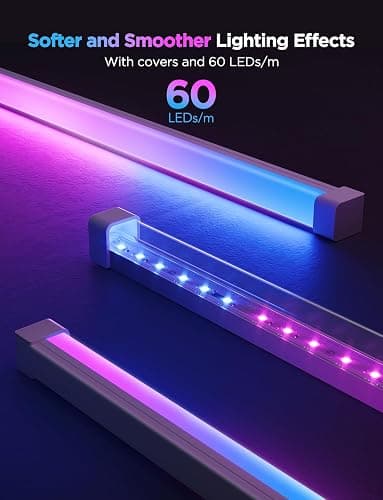 Govee RGBIC LED Strip Lights 32.8ft with Covers, Smart Lights Work with Alexa and Google Assistant, LED Diffuser Channel with LED Lights for Bedroom, Skirting Lines, Studio, Cabinet thumbnail 3
