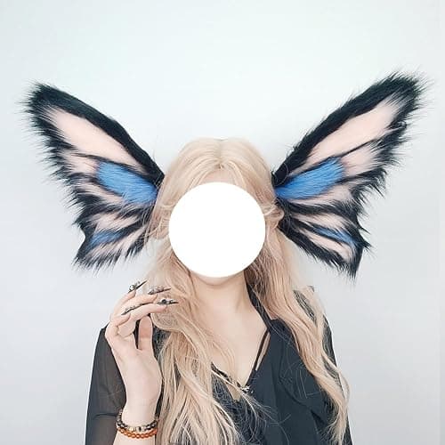 Faylay Hairy Big Wing Headpiece Animal Ears Headband Furry Cosplay Party Halloween Headwear Accessories thumbnail 6