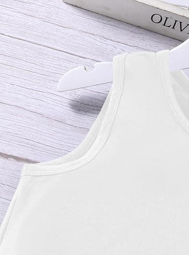 Ecolala Girls' 2 Piece Outfits Sleeveless Crop Tank Tops and Cargo Pants Clothing Set thumbnail 4