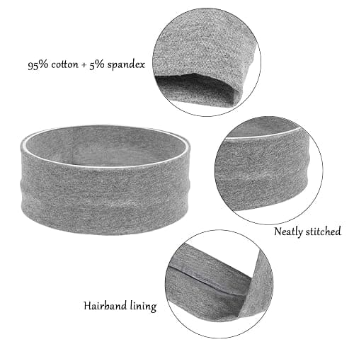 Yiwafu Yoga Headbands for Women, Non Slip Elastic Sweat Hairbands, Solid Color Head Accessories Headscarves Hair Hoop, Sweat-Absorbing Hairbands for Sports, Fitness, Running thumbnail 3