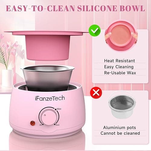 Waxing Kit for Women & Men: Wax Kit Wax Warmer for Hair Removal with 5 Packs Hard Wax Beads & Wax Pot, At-Home Wax Melt Warmer for Brazilian Bikini, Legs & Body, Ideal for Sensitive Skin & Beginners thumbnail 4