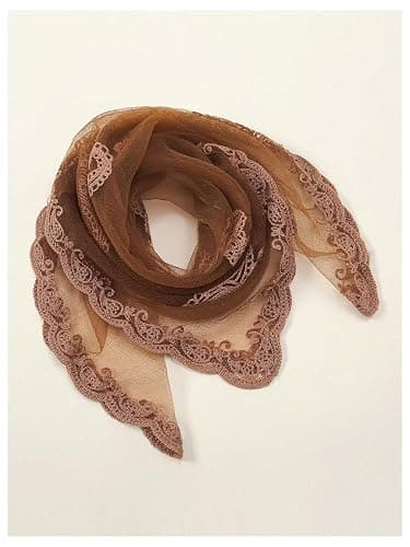 Floerns Women's Flower Embroidery Hair Scarf Headband Sheer Lace Hair Bandana thumbnail 2