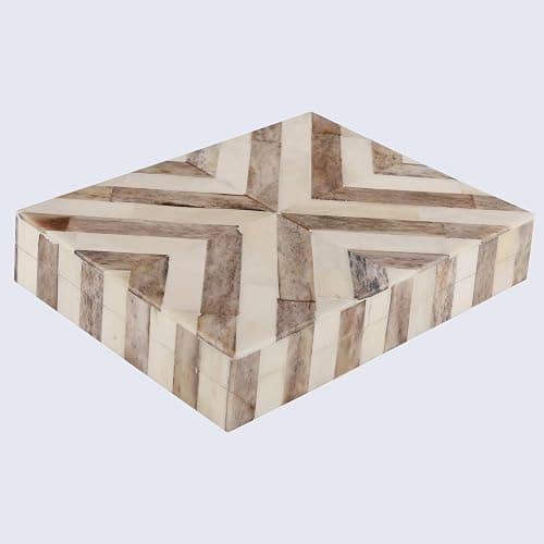 Handicrafts Home Decorative Keepsake Box 8x5 – Small Organizer Box with Lid, Boho Decorative Storage, Retro Memory Box, Unique Coffee Table Décor, Jewelry or Trinket Box, Modern Shelf Decorative Box thumbnail 7