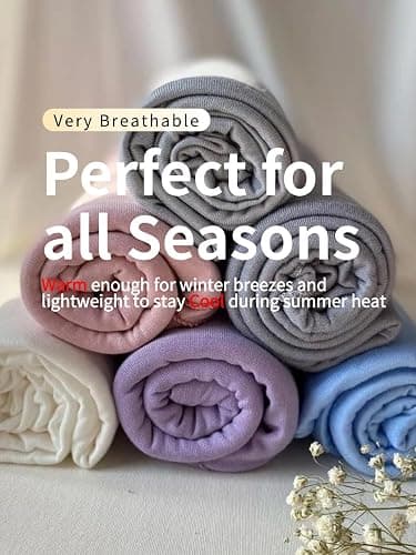 Hijab Scarf for Women Soft Muslim Hijabs Head Wrap Scarves Fashion Long Hair Shawls Stretchy Muslin Headscarf thumbnail 4