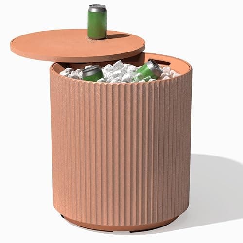Veradek Cooler Side Table - Outdoor Cooler Table and Ice Chest | Features a Swivel-Top Lid That Keeps Drinks Cool for Up to 12 Hours, Perfect for Porch, Poolside, or Patio Use - Image 1