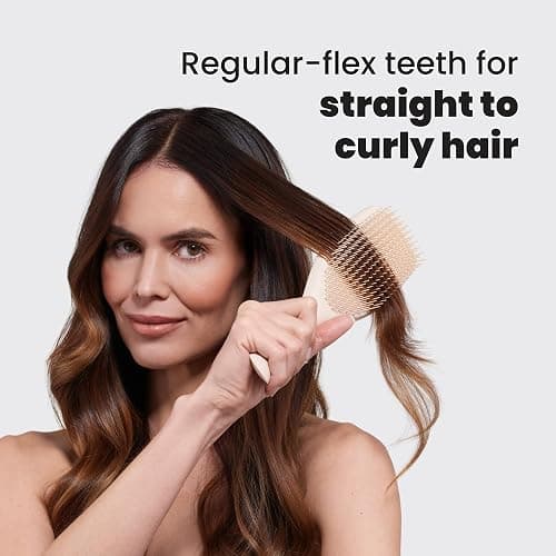 Tangle Teezer Large Ultimate Detangler Hairbrush for Wet & Dry Hair, Eliminates Knots & Reduces Breakage for Long, Thick, & Curly Hair Types, Vanilla thumbnail 4