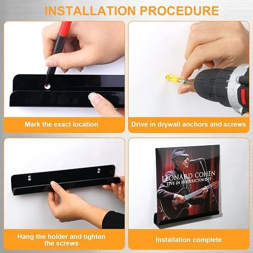 Meaocer Vinyl Record Shelf Wall Mount thumbnail 5