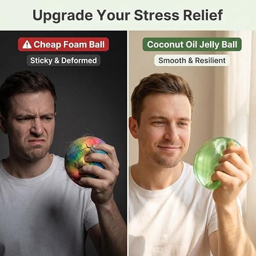 Coconut Oil Squishy Fidget Toys,Slow Rising Stress Ball for Stress Relief | Purple Coconut Oil Stress Ball,Squeezy Squishy Toys,Sensory Squeeze Toy for Anxiety Relief,Party Favors Gift for Adults Kids thumbnail 8