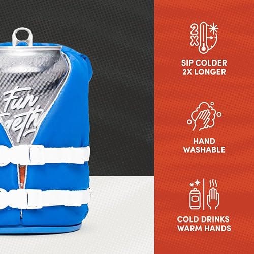 Puffin - The Liberty Life Vest - Insulated 12 oz Can Cooler I Beer Bottle & Soda Can Insulator, Keep Drinks and Beverages Cold thumbnail 6