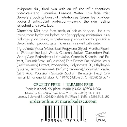 Mario Badescu Facial Spray Duo - Includes Aloe, Chamomile & Lavender PLUS Aloe, Cucumber & Green Tea Toner for Face, Neck or Hair - Cooling and Hydrating Face Mist for All Skin Types, Dewy Finish thumbnail 11