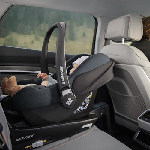 Maxi-Cosi CabrioFix i-Size, Baby Car Seat, 0–12 Months, Max. 12kg, Lightweight Car Seat Newborn (3.2kg), Large Sun Canopy, Extra Padded Seat, Fits most Maxi-Cosi Pushchairs, Essential Black thumbnail 10