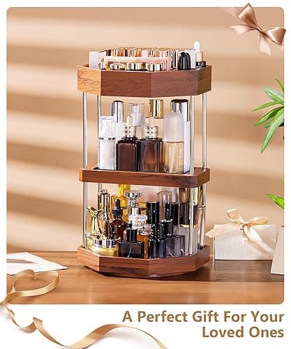 Homde Makeup Organizer 360 Degree Rotating Cosmetic Storage Display Perfume Organizer Cologne Organizer thumbnail 9