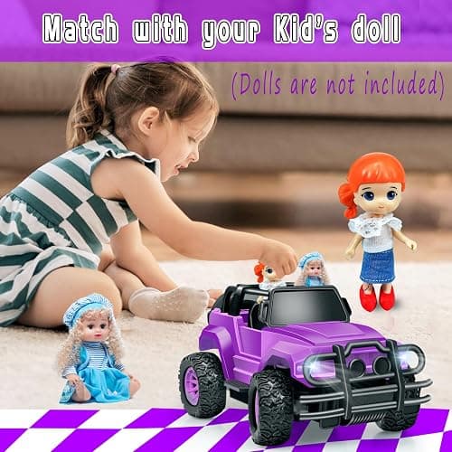 Ynybusi Remote Control Car RC Racing Cars, 1:20 Scale Remote Control Monster Truck, 2.4Ghz LED Light Off-Road Rc Cars,Toy Cars for Kids Boys Girls 6 7 8 9 10 Years Old (Purple) - Purple thumbnail 4