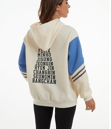 JUNG KOOK SKZ Hoodie Hyunjin, Felix, Changbin, Bangchan Sweatshirt Shirt Skz Merch for Women thumbnail 3