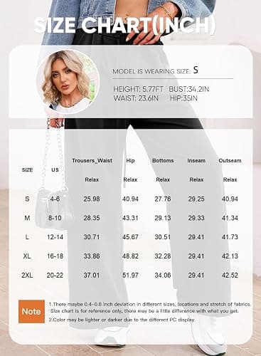 Aleumdr Wide Leg Sweatpants for Women 2025 Trendy Fashion High Waisted Drawstring Loose Long Pants with Pockets thumbnail 4
