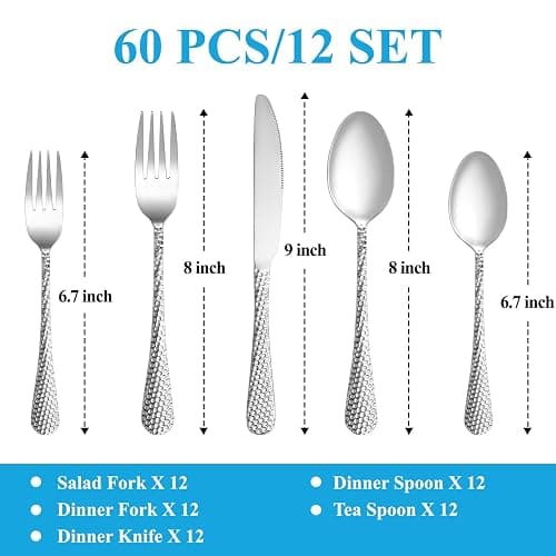 30 Pcs Gold Silverware Set Service for 6, Premium Stainless Steel Flatware Set, Cutlery Utensil Set, Durable Home Kitchen Eating Tableware Set, Include Fork Knife Spoon Set, Dishwasher Safe - Gold - 30 Piece thumbnail 3