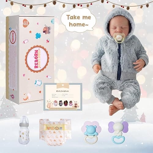 BABESIDE 17 Inch Lifelike Reborn Baby Dolls, Full Body Vinyl Boy | Realistic-Newborn Baby Doll with Real Baby Feeling, Real Life Baby Dolls, Toy Accessories and Gift Box for Kids Ages 3+ thumbnail 7