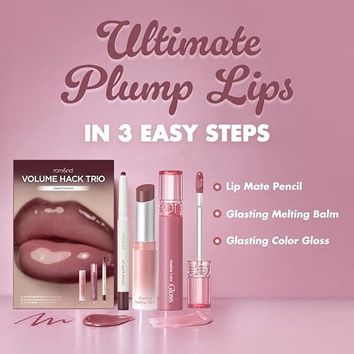 rom&nd Volume Hack Trio | 3 Step Plumping Lip Kit | Glazed Plum Set | Lip Kit | 3 Step Plumping Combo Set | Hydrated, Glossy & Fuller Looking Lips, Viral K Beauty Trio | Glazed Plum Set thumbnail 2