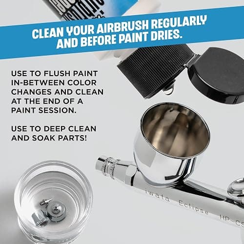 Medea Airbrush Cleaner 16 oz – Ready-to-Use Solution for Airbrushes, Paint Brushes & Artist Tools – For Acrylic, Oil & Water-Based Paints, Inks, Dyes, Watercolors and Gouache. Deep Cleans & Flushes thumbnail 2