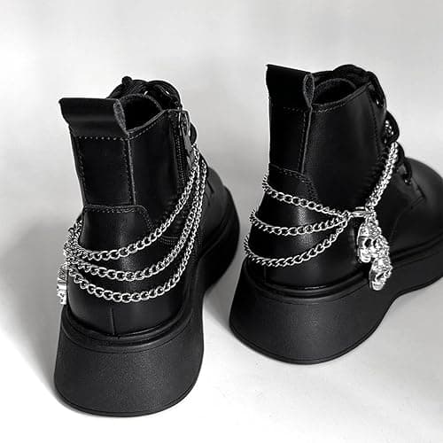 Gownsella 2 Stück Schuh Charms Kette – Punk Schuhschmuck für Sneaker & Boots, Schnürsenkel Anhänger mit Clip, DIY Zubehör thumbnail 3