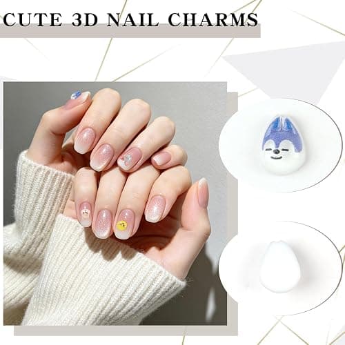 100PCS SK-Z Mini Resin Animal Head Charms, 3D Cartoon Nail Art Charms, Nail Decoration Accessories for DIY Nails Accessories Manicure Crafts thumbnail 4