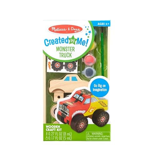 Melissa & Doug Created by Me! Monster Truck Wooden Craft Kit - Image 1
