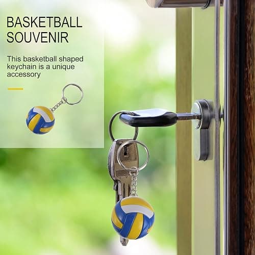 IMIKEYA 2 Pack Volleyball Keychains Sport Theme Key Ring 3d Leather Volleyball Stuff Trinkets Hanging Funny Keychain For Car Keys, Backpack Party Favors thumbnail 5