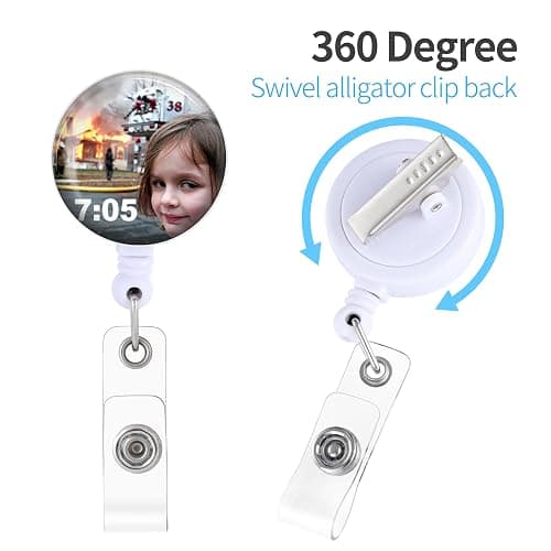 Badge Reels Retractable ID Clip Holder - DSP Dayshift Nightshift Paramedics Firemen Nurse Nursing Name Tag Card Badge Doctor Medical Work Office Alligator Clip ZJK287 thumbnail 2