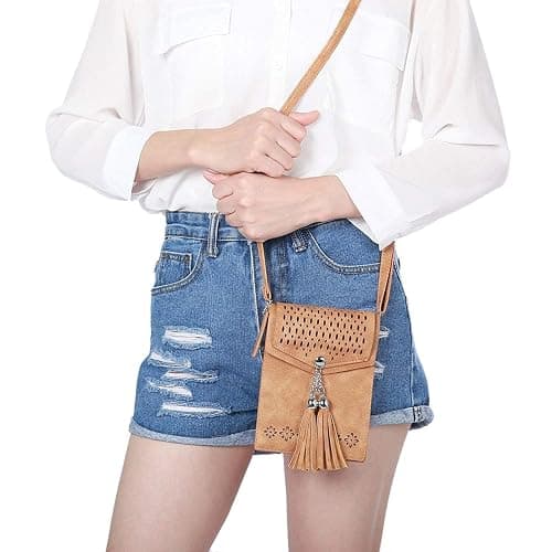 seOSTO Womens Small Crossbody Bag For Woman, Tassel Wallet Purse，Gifts For Teenage Girls thumbnail 2