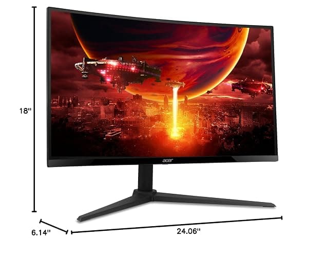 acer Nitro 27 Inch 1500R Curved Zero-Frame Full HD (1920 x 1080) Gaming Monitor | AMD FreeSync Premium | Up to 280Hz Refresh | 1ms VRB | One Display Port 1.4 and Two HDMI 2.0 Ports | XZ270 thumbnail 16