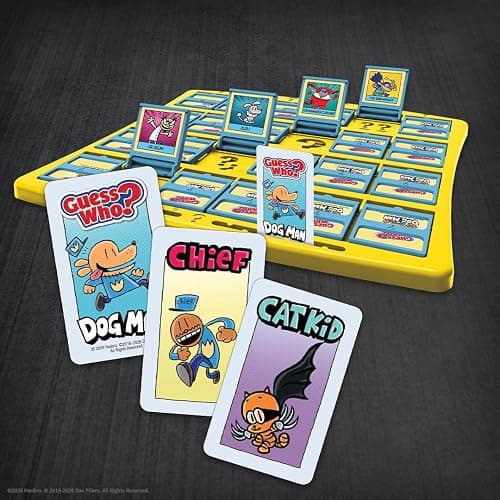Guess WHO? Dogman Board Game, Featuring Lil’ Petey, Piggy and More, Family-Friendly Children's Mystery Game of Deduction, 2 Players, Ages 6 & Up, Officially Licensed Merchandise & Collectible thumbnail 5