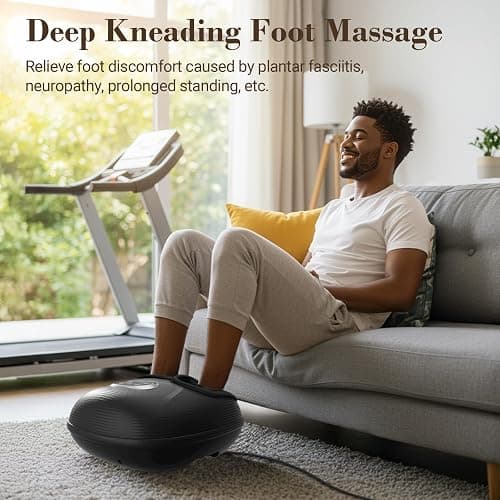 CuPiLo Foot Massager FSA Eligible HSA, Feet Massager with Heat for Plantar Fasciitis Relief, 5 Levels Compression & Vibration Massage for Neuropathy, Christmas Gifts for Women Men, Fits Up to 13" thumbnail 6