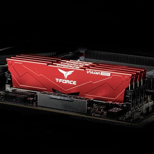 TEAMGROUP T-Force Vulcan DDR5 32GB (2x16GB) 6000MHz (PC5-48000) CL38 Intel XMP 3.0 & AMD Expo Compatible Desktop Memory Module Ram Red FLRD532G6000HC38JDC01 thumbnail 7
