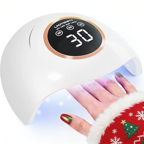72W UV LED Nail Lamp, 2026 New Upgrade UV Light for Gel Nails with 18 Beads, 3 Timer Nail Dryer, LCD Display, Auto Sensor, Professional Nail Lamps for Gel Polish – Perfect Christmas Gifts, White Lamp - Image 1