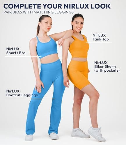 Nirlon Y Back Adjustable Sports Bras for Women - Nirlux Camisole Sports Bra, Stretchy Womens Tops Soft Workout Tops for Women thumbnail 5