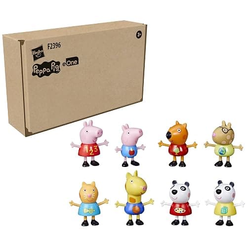 Peppa Pig School Classroom Toy Figures 8-Pack, Peppa Pig, George Pig, Peggi Panda, Candy Cat and More, Back to School Gifts for Kids, Ages 3+ (Amazon Exclusive) thumbnail 6