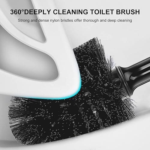 SetSail Toilet Brush and Plunger Set, 2 Packs Toilet Plungers for Bathroom Heavy Duty Toilet Bowl Brush and Holder Hidden Toilet Plunger and Brush Set for Deeply Cleaning 2 Packs - Black thumbnail 5
