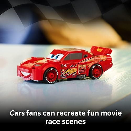 LEGO Speed Champions Lightning McQueen Toy - Disney Pixar Cars Building Blocks for Kids, Boys & Girls, Ages 9+ - Pretend Play Race Car & Bedroom Shelf Display - 77255 thumbnail 3