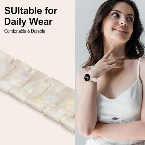 Compatible with Garmin Vivoactive 5 Watch Band Resin, 20mm Strap Compatible for Garmin Vivoactive 6/3/Forerunner 245/165/55/570 42mm/645 Wristband Bracelet Replacement with Stainless Steel Buckle thumbnail 5
