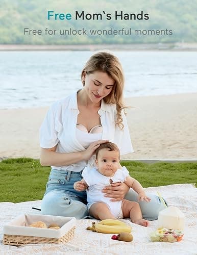 Paruu Hands Free Breast Pump P16, Wearable Breast Pump Electirc Portable with 4 Modes & 12 Levels, Max 309mmHg Strong Suction 19/21/24mm Flange Inserts Wearable Breastfeeding Pump, 2 Pack（Nude thumbnail 7