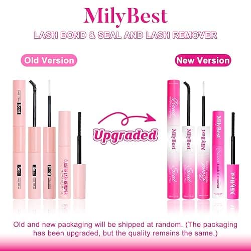MilyBest Lash Clusters Kit 808Pcs Eyelash Clusters with Spikes and Bottom Lashes Clusters D Curl 4 Styles Lash Kit Fluffy DIY Individual Eyelashes Glue Wispy Cluster Eyelash Extensions Kit De Pestañas thumbnail 3