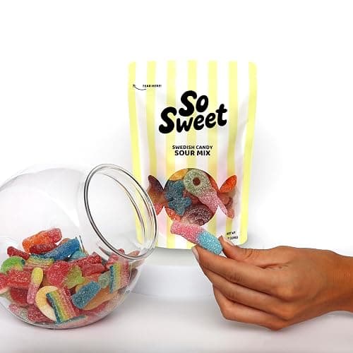 Swedish Sour Candy Mix 1/2lb – Authentic Scandinavian Imported Sour Gummies Variety Bag, Tangy Pick & Mix Assortment & Premium Sour Candy Gift thumbnail 3