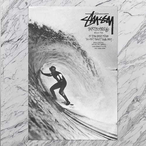 Vintage Black And White Surf Poster, Jeff Booth International Tribe Wall Art for Room Decor, College Dorm,for Living Room Bedroom Decor thumbnail 8