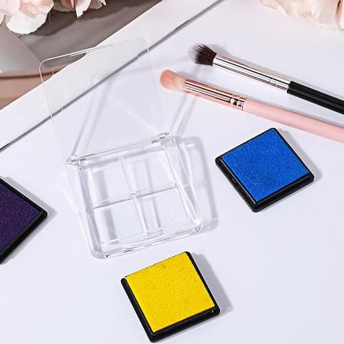Empty Lipstick Palette 2 Pieces Empty Makeup Palette Empty Lipstick Box Portable Eyeshadow Pan DIY Eyeshadow Powder Blush Lipstick Palette Dispensing Storage Boxes Transparent Container thumbnail 7