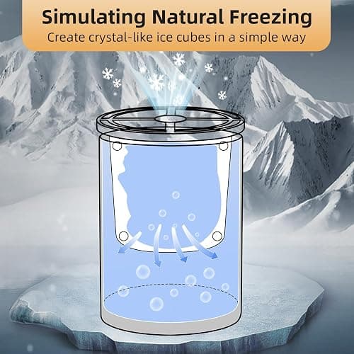 Clear Ice Cube Maker, 2" Stainless Steel Clear Ice Maker for Old Fashioned Whiskey lover, Bourbon, Whiskey, Cocktail Gifts for Men on Birthday or Holiday, Easy-Release Ice Ball Maker Mold thumbnail 3