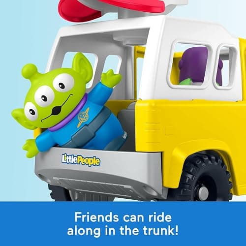 Fisher-Price Little People Toddler Toy Disney & Pixar Toy Story Pizza Planet Truck with Buzz Lightyear & Alien Figures for Kids Ages 18+ Months thumbnail 6