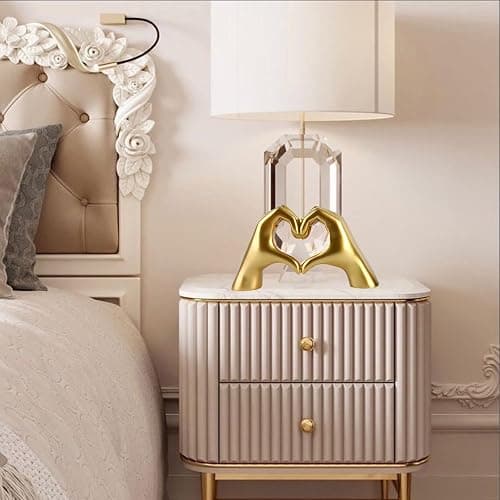 Gold Decor for Singer Fans Lover Merch Heart Hands Sculpture, Home Decor Living Room Accent Decor Love Statue for Bedroom Bookshelf Coffe Table Aesthetics Decorations Gifts for Women Mom Girlfriend thumbnail 8