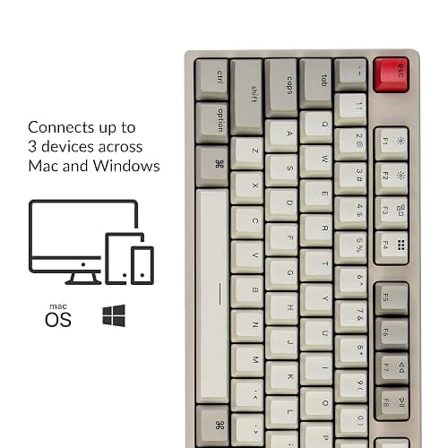Keychron C2 Full Size Wired Mechanical Keyboard Compatible with Mac, Keychron Red Switch, 104 Keys ABS Retro Color Keycaps Gaming Keyboard for Windows, USB-C Type-C Braid Cable thumbnail 2