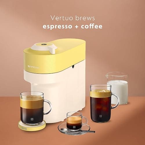 Nespresso Limited-Edition Vertuo Pop+ Coffee and Espresso Maker by De'Longhi, Pastel Yellow thumbnail 6