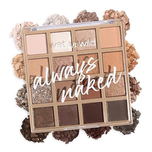 wet n wild Always Naked Palette, Nude Neutral Eye Makeup, Blendable, Warm And Cool Nude Pigments, Matte, Shimmer, Glitter, Creamy Smooth - Image 1